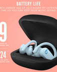 Power Pro Wireless Earbuds - H1 Headphone Chip, Class 1 Bluetooth Headphones, 9 Hours of Listening Time, Sweat Resistant, Built-In Microphone - Glacier Blue