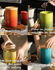 Beautiful Storage Jar, Stackable Airtight Seal - 28 Fl Oz (Gradient Purple)