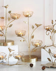 Wrought Iron Golden Bird Home Decor Candle Holders Wedding Decoration Accessories Candlesticks for Candelabro Centerpiece