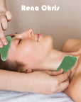 Guasha Massage Tool, 4 Piece Kit, Acupuncture Therapy Trigger Point Treatment, Gua Sha Scraping Massage Tool(Green)