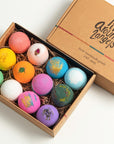Bath Bombs Gift Set 12 USA Made Fizzies, Shea & Coco Butter Moisturize