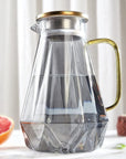 Black Diamond Glass Pitcher with Lid (68 Oz)
