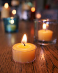 100% Pure Beeswax Tealight Candles- Fragrance Free, 24-Pack