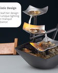 Serene Indoor Water Fountain, with Natural River Rocks, Soothing Nature Sounds, Zen Relaxation