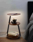 Smart Nightstand with Wireless Charger & Night Light