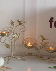 Wrought Iron Golden Bird Home Decor Candle Holders Wedding Decoration Accessories Candlesticks for Candelabro Centerpiece