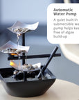 Serene Indoor Water Fountain, with Natural River Rocks, Soothing Nature Sounds, Zen Relaxation