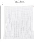 Luxury Organic Cotton BabySoft Towels - Face Towel Natural Muslin for Sensitive Skin, White