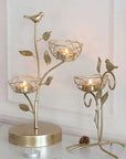 Wrought Iron Golden Bird Home Decor Candle Holders Wedding Decoration Accessories Candlesticks for Candelabro Centerpiece