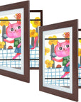 Art Frames, Front-Opening, Daily Schedules, Visions Board, Artworks, Home or Office (Walnut, Set of 2)