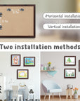 Art Frames, Front-Opening, Daily Schedules, Visions Board, Artworks, Home or Office (Walnut, Set of 2)
