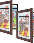 Art Frames, Front-Opening, Daily Schedules, Visions Board, Artworks, Home or Office (Walnut, Set of 2)