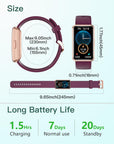 Fitness Tracker No Bluetooth No APP No Phone Needed, Waterproof with Full Touch Screen (Purple)