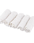 Luxury Organic Cotton BabySoft Towels - Face Towel Natural Muslin for Sensitive Skin, White