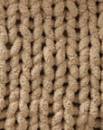 Luxury Knit Blanket Throw - 50"X60" - Soft Chenille Yarn Knitted Blanket (Oat White)