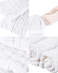 Luxury Organic Cotton BabySoft Towels - Face Towel Natural Muslin for Sensitive Skin, White
