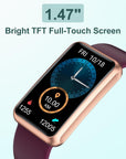 Fitness Tracker No Bluetooth No APP No Phone Needed, Waterproof with Full Touch Screen (Purple)