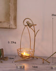 Wrought Iron Golden Bird Home Decor Candle Holders Wedding Decoration Accessories Candlesticks for Candelabro Centerpiece