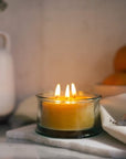 Bluecorn Botanica Beeswax Candle: 3-Wick Scented Candle Handmade with Pure Beeswax and Eucalyptus & Orange Essential Oils