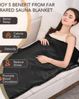 Infrared Sauna Blanket for Detoxification, Portable Remote Control Sauna, 86-158℉, 20-60 Minutes Timer, 6 Ft X 2.6 Ft