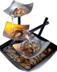 Serene Indoor Water Fountain, with Natural River Rocks, Soothing Nature Sounds, Zen Relaxation