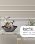 Serene Indoor Water Fountain, with Natural River Rocks, Soothing Nature Sounds, Zen Relaxation