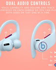 Power Pro Wireless Earbuds - H1 Headphone Chip, Class 1 Bluetooth Headphones, 9 Hours of Listening Time, Sweat Resistant, Built-In Microphone - Glacier Blue