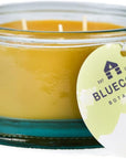 Bluecorn Botanica Beeswax Candle: 3-Wick Scented Candle Handmade with Pure Beeswax and Eucalyptus & Orange Essential Oils
