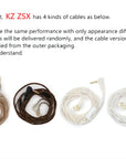 KZ ZSX 5BA+1DD 6 Driver Hybrid In-Ear Hifi Earphones with Zinc Alloy Faceplate, Recessed 2 Pin Detachable Cable for Audiophile Musician (Without Mic, Purple)