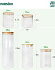 Glass Jars with Bamboo Lids, Glass Airtight Canisters Sets, Glass Food Storage Container, Pantry Organization and Storage Jars, Kitchen Canisters Sets, Spice Jars, Flour Containers of 6