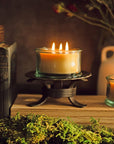 Bluecorn Botanica Beeswax Candle: 3-Wick Scented Candle Handmade with Pure Beeswax and Eucalyptus & Orange Essential Oils
