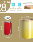 Beautiful Storage Jar, Stackable Airtight Seal - 28 Fl Oz (Gradient Purple)