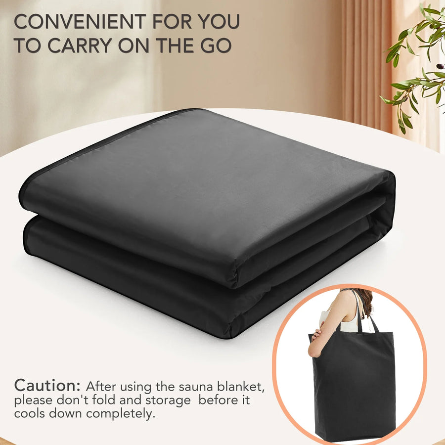 Infrared Sauna Blanket for Detoxification, Portable Remote Control Sauna, 86-158℉, 20-60 Minutes Timer, 6 Ft X 2.6 Ft