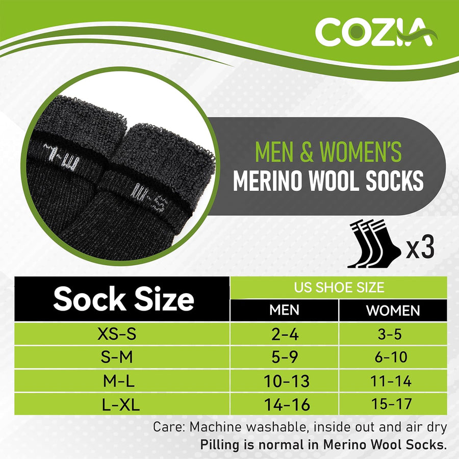 Merino Wool Socks Casual Warm Socks for Winter