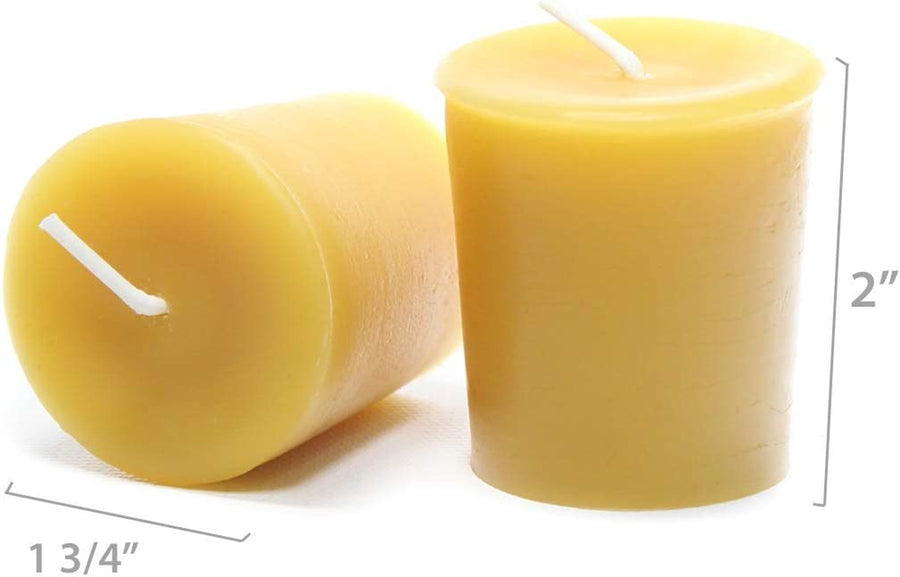 Bluecorn 100% Pure Beeswax Votive Candles 36-Pack Fragrance Free