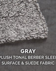 Luxury Berber & Suede Top Blanket Dog Bed - Gray, Jumbo/Xl