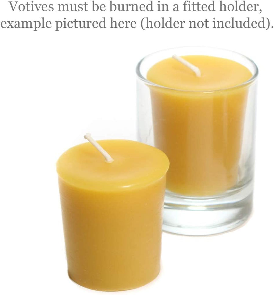 Bluecorn 100% Pure Beeswax Votive Candles 36-Pack Fragrance Free