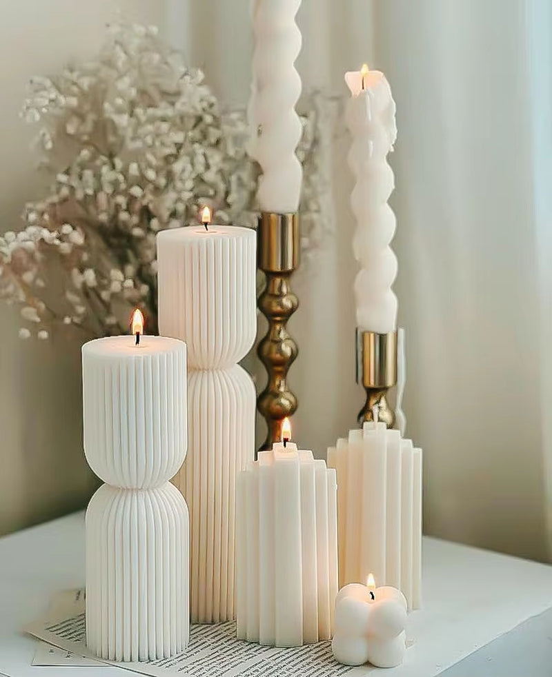 Luxury Decoration Candle Nordic Geometric Scented Candles Aesthetic Big Home Decorative Candles Table Decoration and Accessories