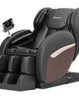 Zero Gravity Massage Chair, Shiatsu Massage Relaxation Recliner with Heating and Bluetooth, Brown