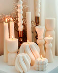 Luxury Decoration Candle Nordic Geometric Scented Candles Aesthetic Big Home Decorative Candles Table Decoration and Accessories