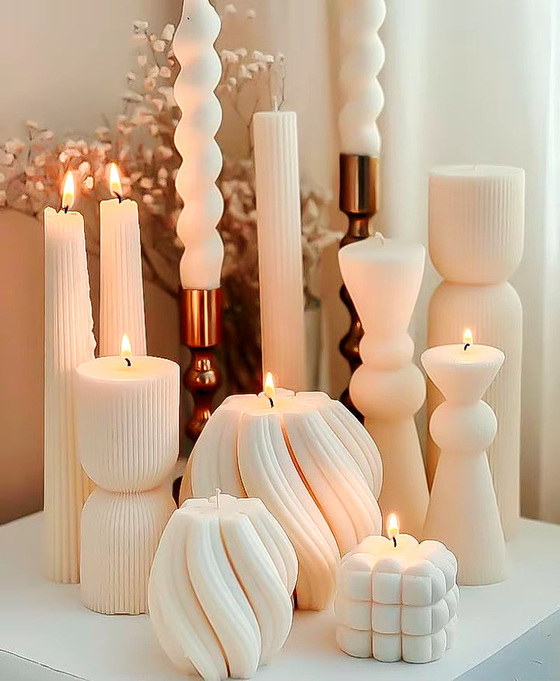 Luxury Decoration Candle Nordic Geometric Scented Candles Aesthetic Big Home Decorative Candles Table Decoration and Accessories