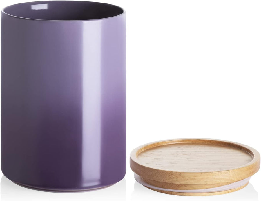 Beautiful Storage Jar, Stackable Airtight Seal  - 28 Fl Oz (Gradient Purple)