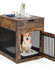 2-In-1 Dog House with Drawer and Wired Wireless Charging