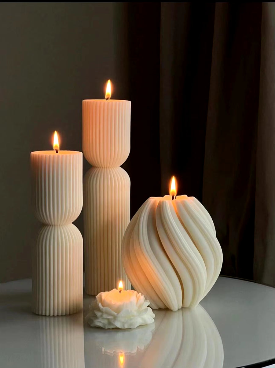 Luxury Decoration Candle Nordic Geometric Scented Candles Aesthetic Big Home Decorative Candles Table Decoration and Accessories