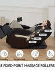 Zero Gravity Massage Chair, Shiatsu Massage Relaxation Recliner with Heating and Bluetooth, Brown