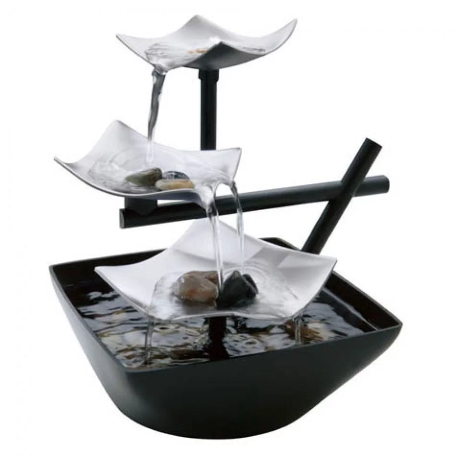 Serene Indoor Water Fountain, with Natural River Rocks, Soothing Nature Sounds, Zen Relaxation
