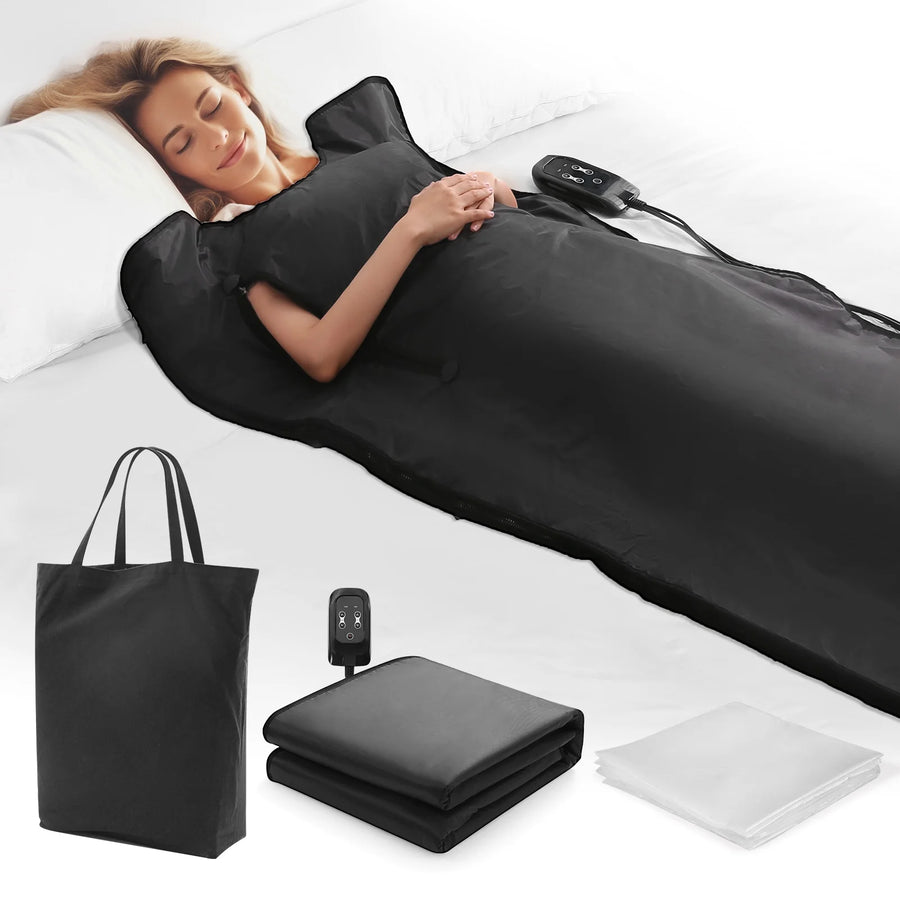 Infrared Sauna Blanket for Detoxification, Portable Remote Control Sauna, 86-158℉, 20-60 Minutes Timer, 6 Ft X 2.6 Ft
