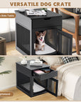 2-In-1 Dog House with Drawer and Wired Wireless Charging