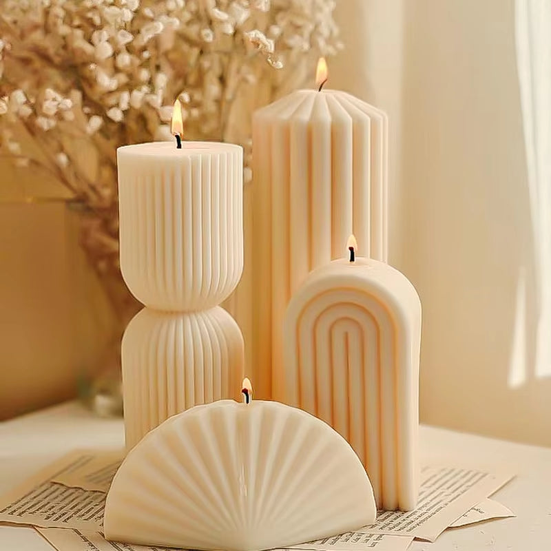 Luxury Decoration Candle Nordic Geometric Scented Candles Aesthetic Big Home Decorative Candles Table Decoration and Accessories